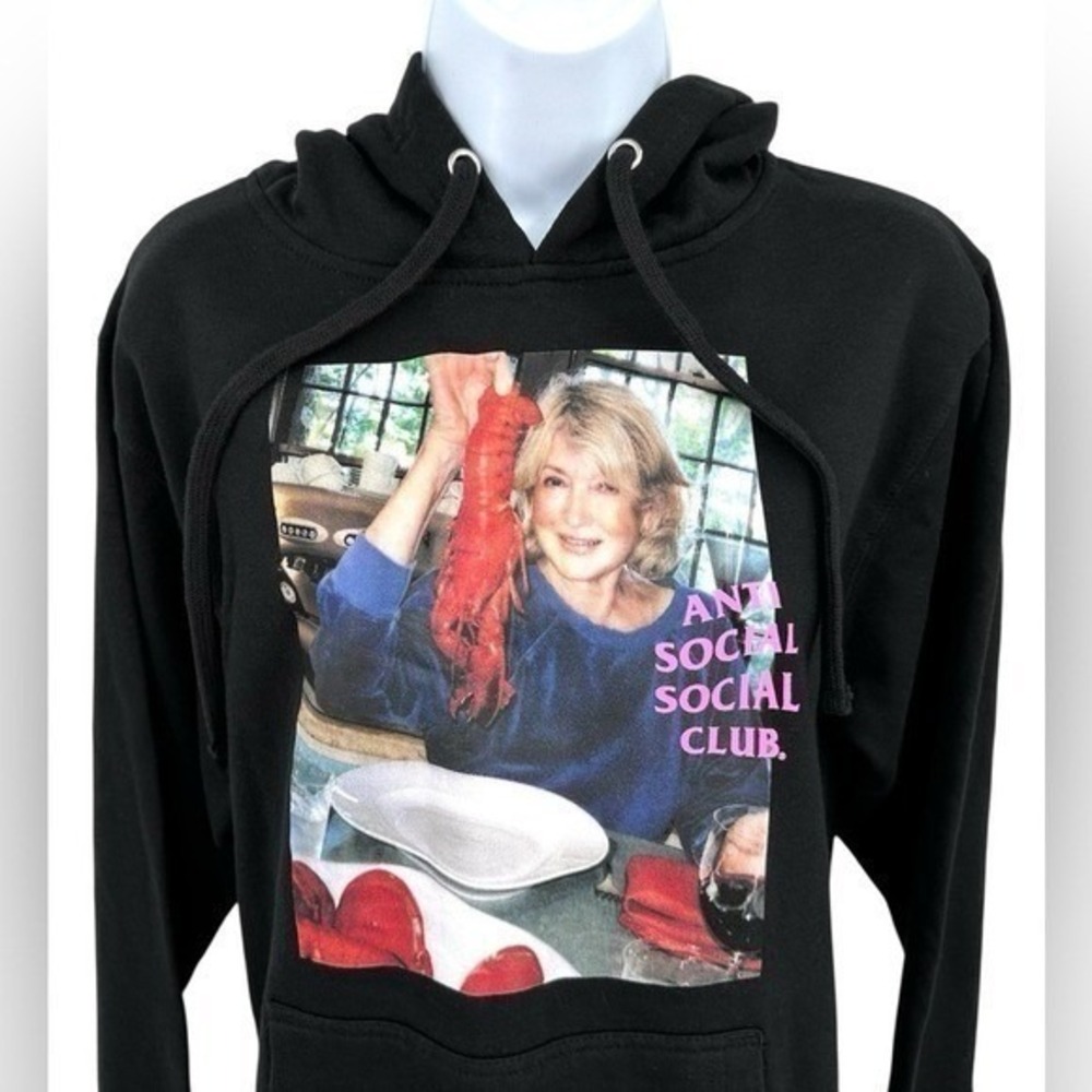 Anti Social Social Club Hoodie X Martha Stewart Black‎ Sweatshirt Size XS NWT